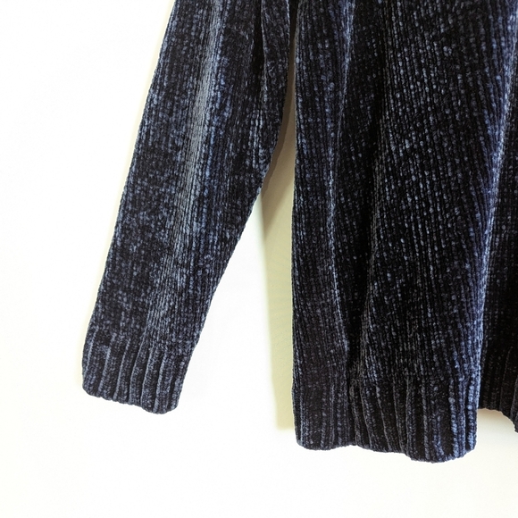 Orvis Scoop Neck Chenille Sweater XXL Navy Blue Super Soft Knit Plus Curvy - Picture 9 of 15
